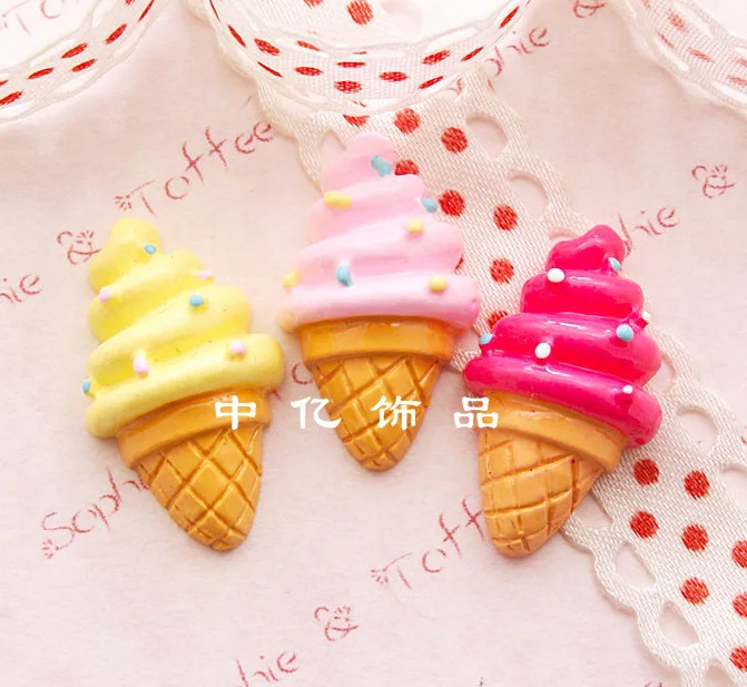 10 шт./лот очень горячий и милый каучуковый красочный сладкий мороженое с маслом