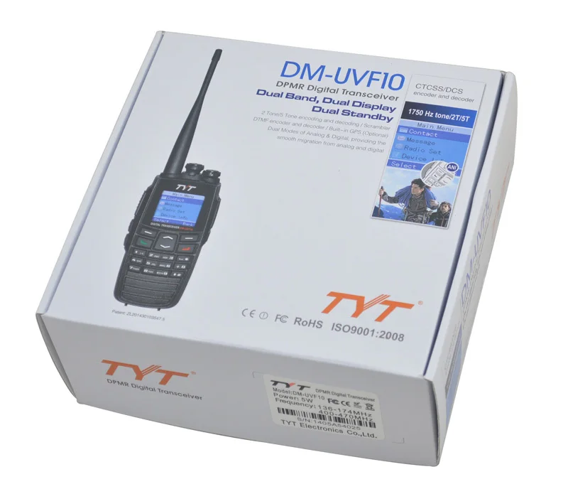 TYT DM-UVF10 цифровая рация DTMF DPMR Двухдиапазонная радиостанция Ham приемопередатчик 5