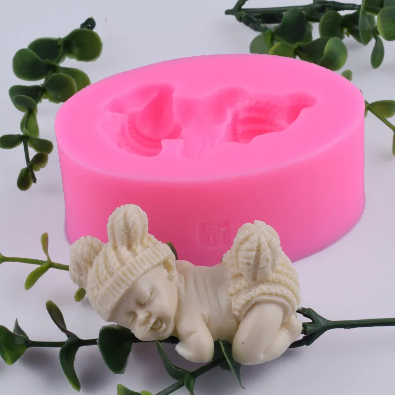 WISHMETYOU 3D Спящий ребенок мыло формы для искусства силиконовые украшения торта