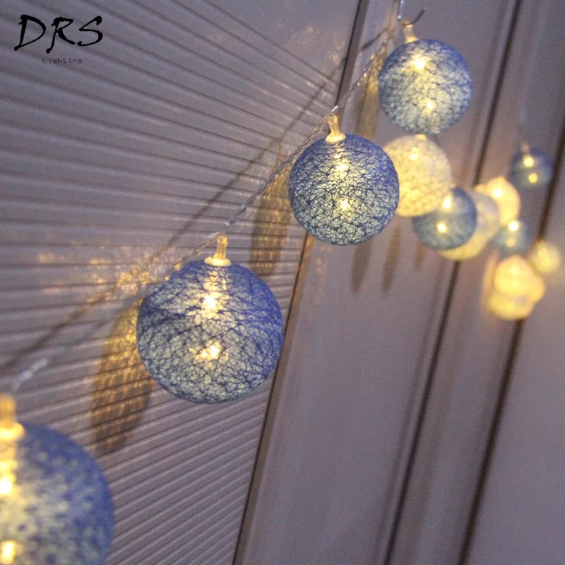 LED Cotton Ball Lamp String Night Lights Thai Handmade Festival Bedroom Living Room Decor Home Ins Line Friends | Лампы и освещение