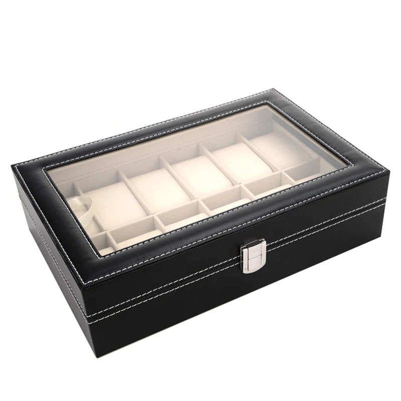12 Grids Handmade Watch Box Clock Time Case for Holding | Наручные часы