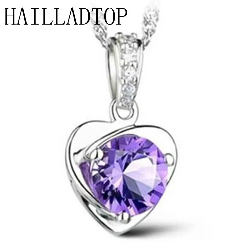 Фото Ожерелье из подвеска в форме сердца для ожерелья австрийского хрусталя с