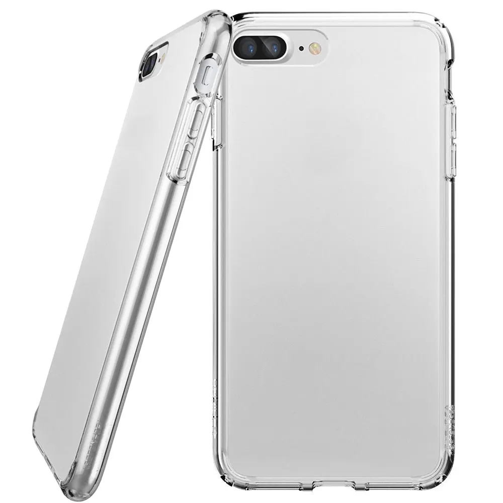 Прозрачный мягкий чехол для iPhone 7 8 Plus ультратонкий Кристальный ударопрочный