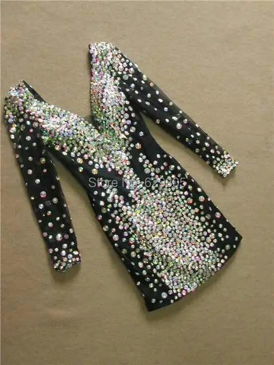 Мода 2017 женские красочные платья стразы Ds костюм Женская сценическая одежда для