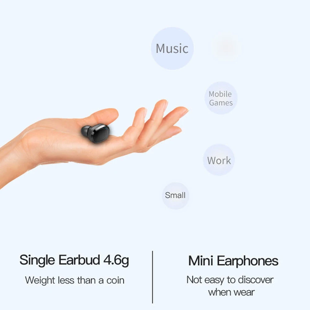 Joinrun наушники вкладыши TWS с T12 Bluetooth Мини Беспроводная связь V4.1 гарнитуры двойной