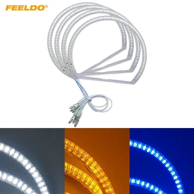 

FEELDO 4Pcs/Set Car LED Halo Rings Angel Eyes DRL Head Lamp For BMW E46(1998-2001) Vorfacelift