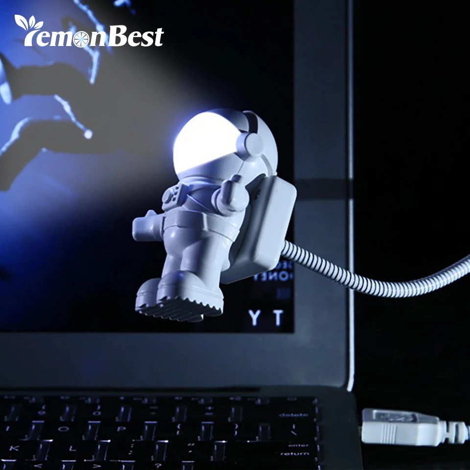 

Creative Flexible Led Desk Lamp Flexible USB Eye Protection Keyboard Reading Light Bedside Lamp Astronaut Home Living Room Decor