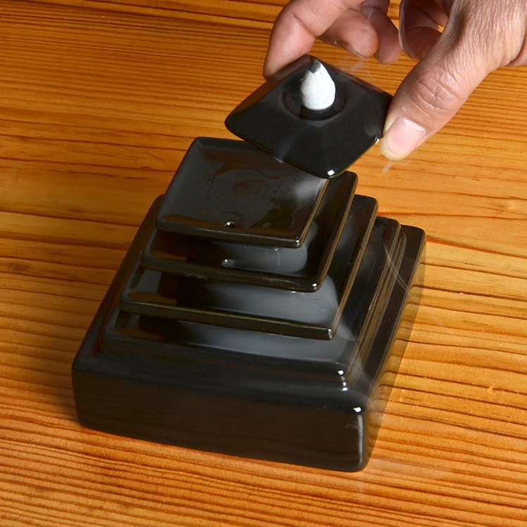 Керамическая курильница из сандалового дерева креативная с дымчатыми пулями или