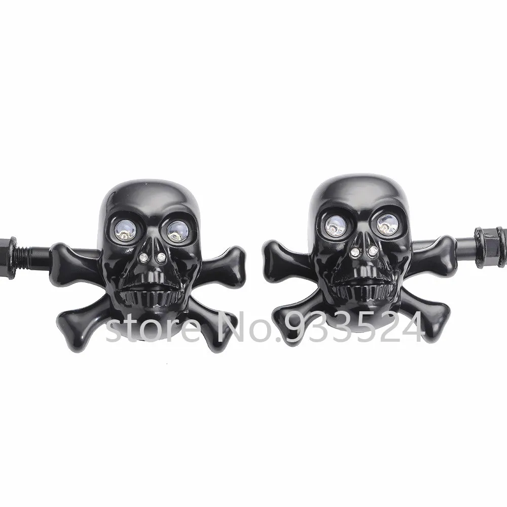 

Универсальные поворотники с черным черепом, светодиодные индикаторы поворота, измельчитель, поплавок, кафе, Racer, старый школьный туристичес...