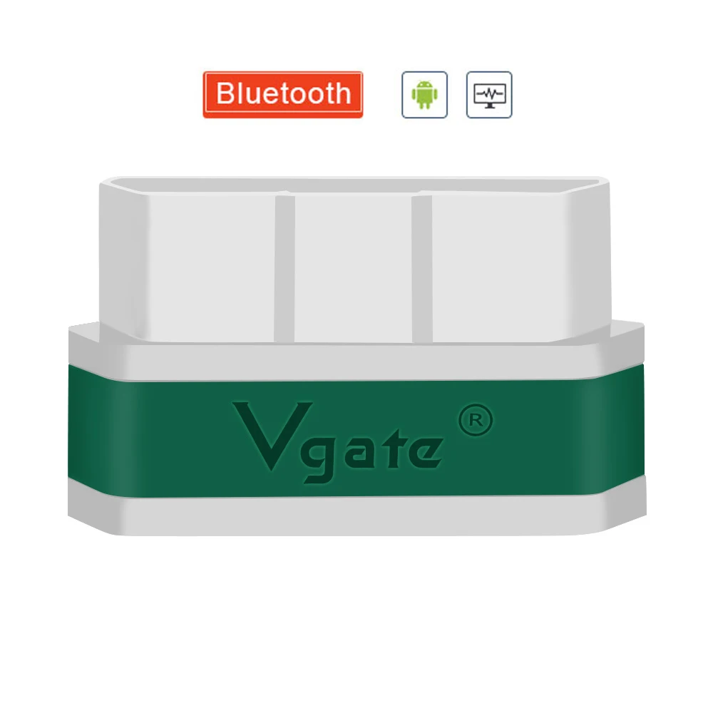 BT White Green Vgate iCar2 ELM 327 OBD OBD2 сканер wifi/Bluetooth Автомобильная диагностика odb2 elm327 2,1 Wi-Fi OBDII код ридер easy diag продвижение - Цвет: BT White Green