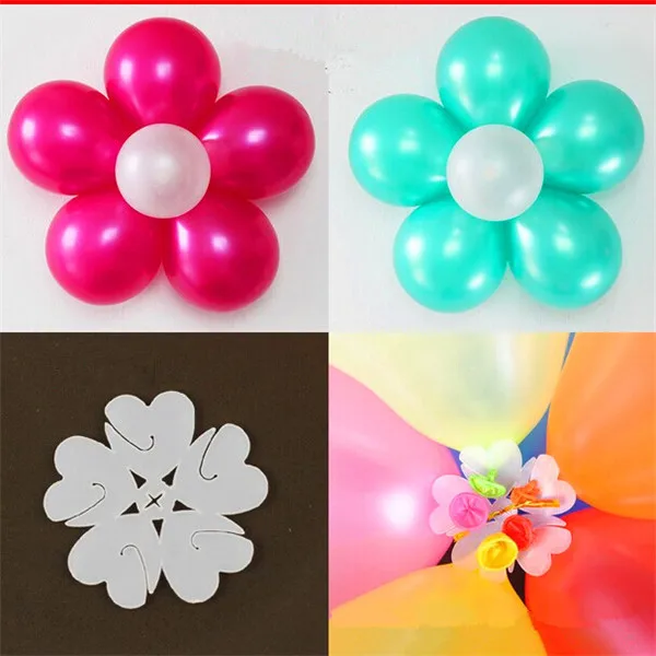 

10pcs/lot Balloon Seal Clip That Combine 5 Balloons To Flower Shape Multi Balloon Sticks Balloon Accessory