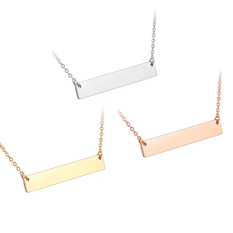 Односторонняя Глянцевая подвеска для записи 2019 ожерелья из нержавеющей стали