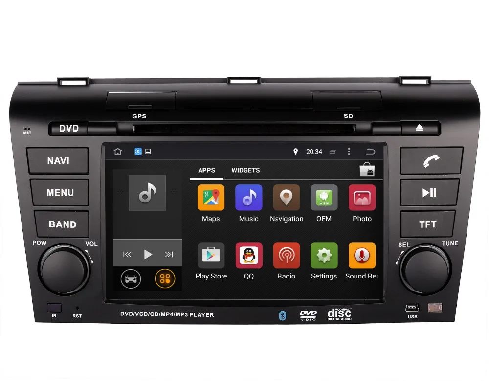7 &quotAndroid 1 автомобильный dvd-плеер для Mazda 3 Mazda3 2004-2009 с GPS навигацией Радио BT SD USB AUX MP3