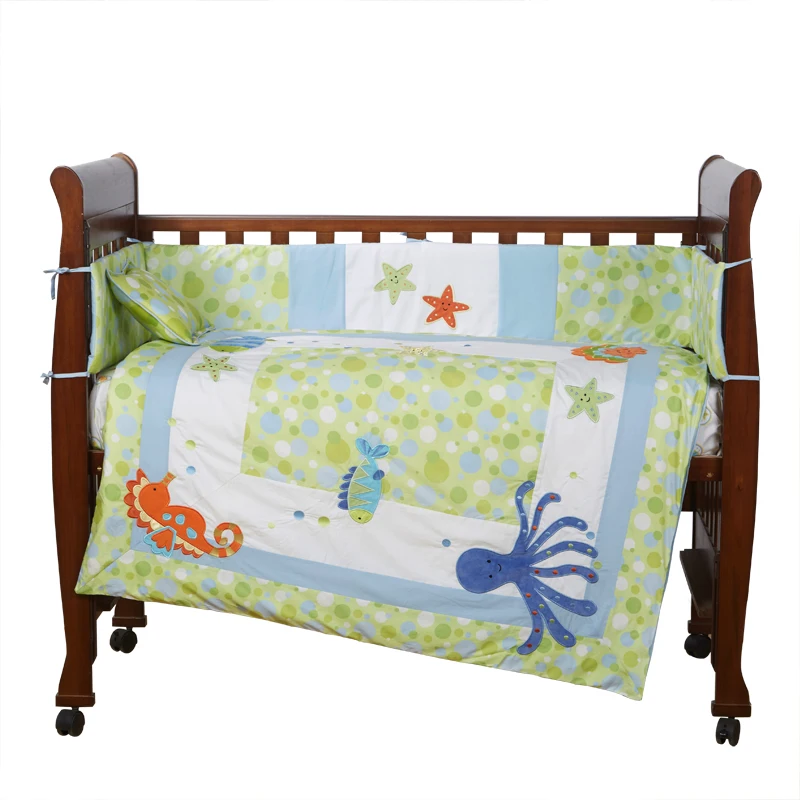 Комплект детского постельного белья с вышивкой 7 шт. | Мать и ребенок