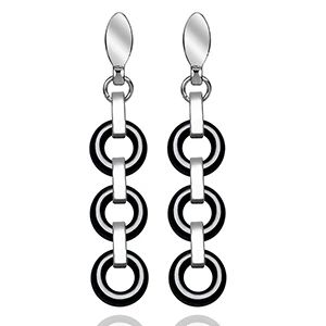 Style 9 Black Модные подвесные Серьги Геометрические настоящие керамические нерегулярные Перфорированный Круглый квадратные Капли Висячие милые серьги для женщин ювелирные изделия - Окраска металла: Style 9 Black