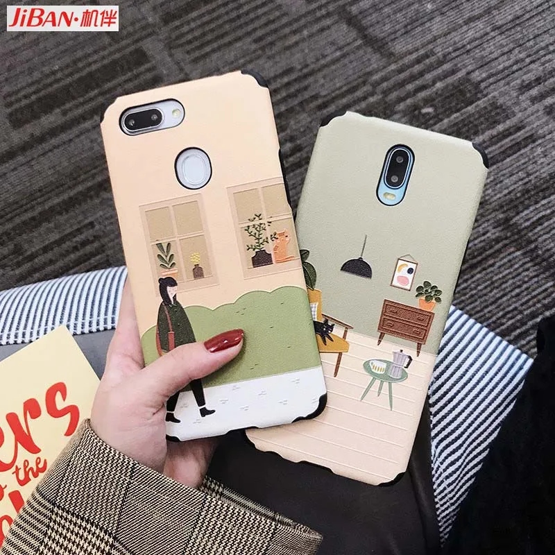 JIBAN Illustrator для девушек женщин чехол OPPO R17 R11SP R11P VIVO X20 X23 Honor 8x V10 huawei P10P Mate20
