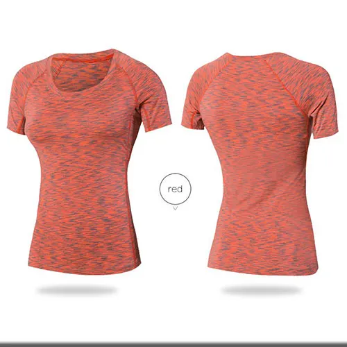 yoga t shirt red Быстросохнущий комплект для йоги из 3 предметов, облегающий сексуальный топ для тренировок, спортивный костюм, рубашка для бега, леггинсы, штаны, спортивный бюстгальтер, женский спортивный костюм - Цвет: yoga t shirt red