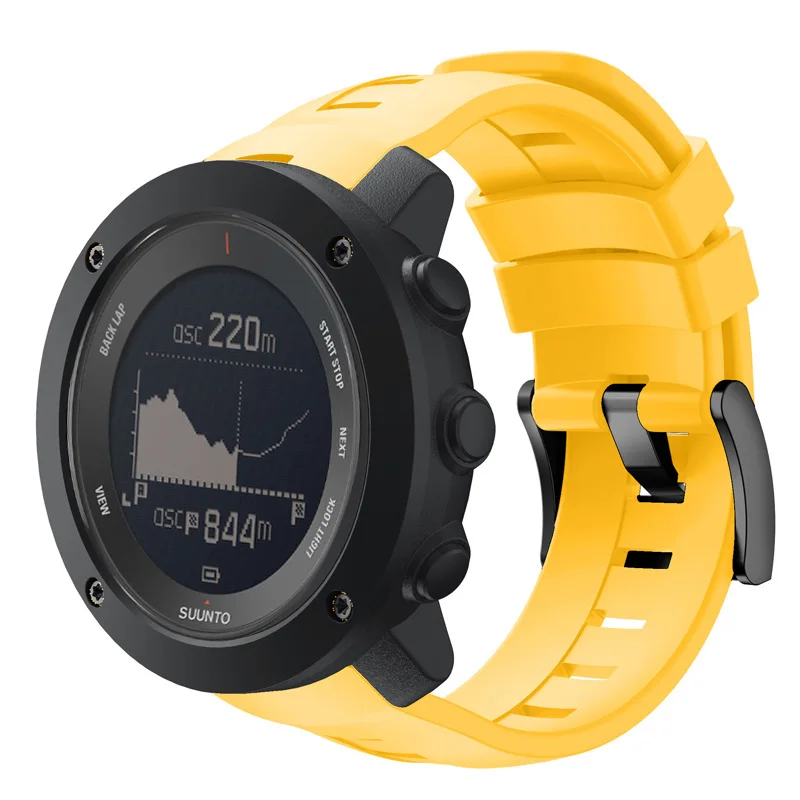 Ремешок для Suunto Ambit 3 вертикальный, 24 мм мягкий силиконовый сменный Браслет для Suunto Traverse Alpha Spartan