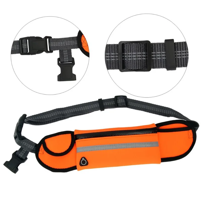 Detachable Retractable Dog Leash Running Bag Jogging Collars Traction Rope | Дом и сад