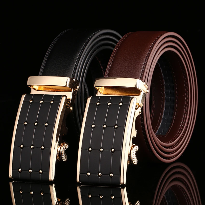 Hot Fashion Luxury Design Men Belt Business Belts Automatic Buckle Leather Belt Men Accessories Casual Waist Strap Belt for Male