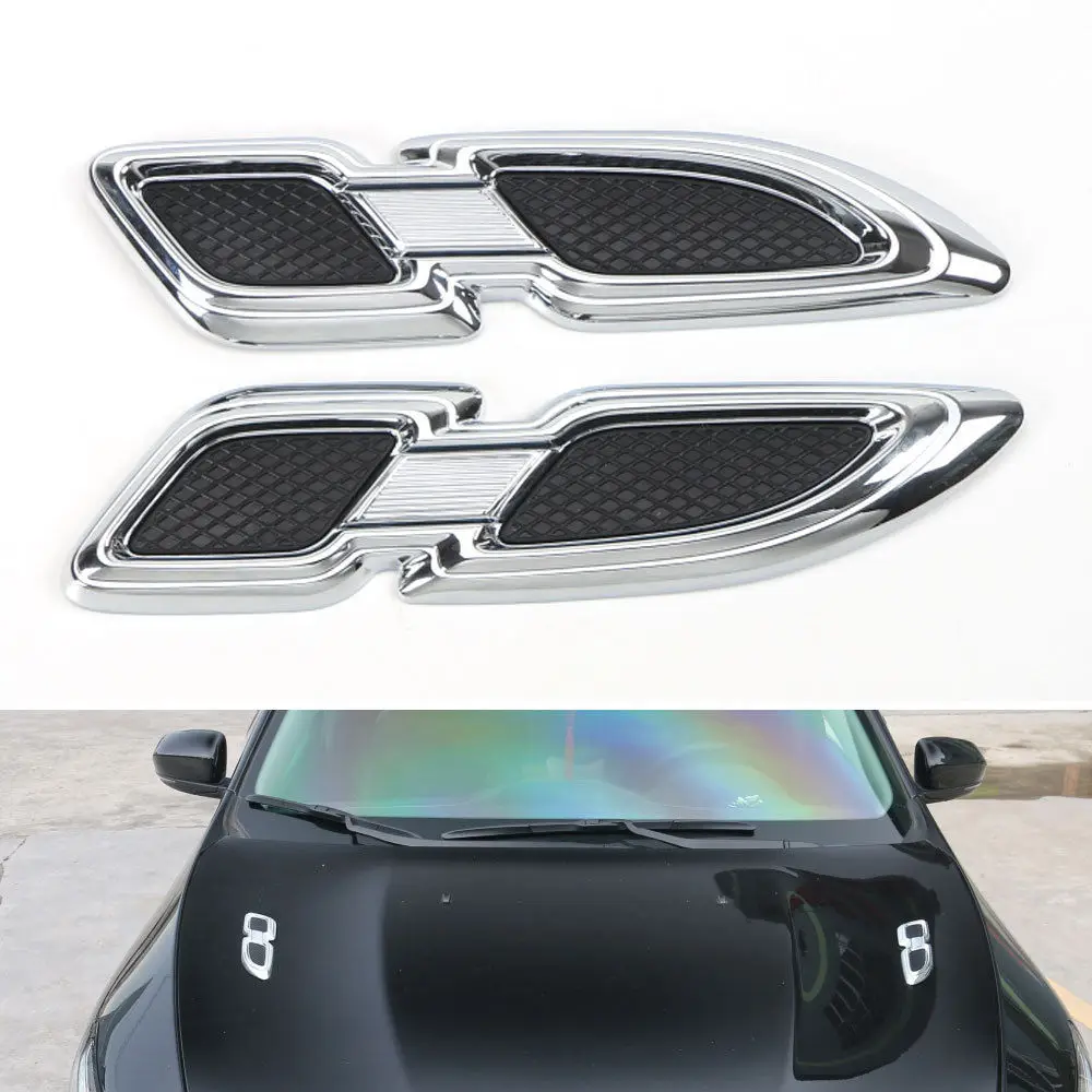 2x Авто Воздушный поток Fender двигателя капот автомобиля сторона корпус забора