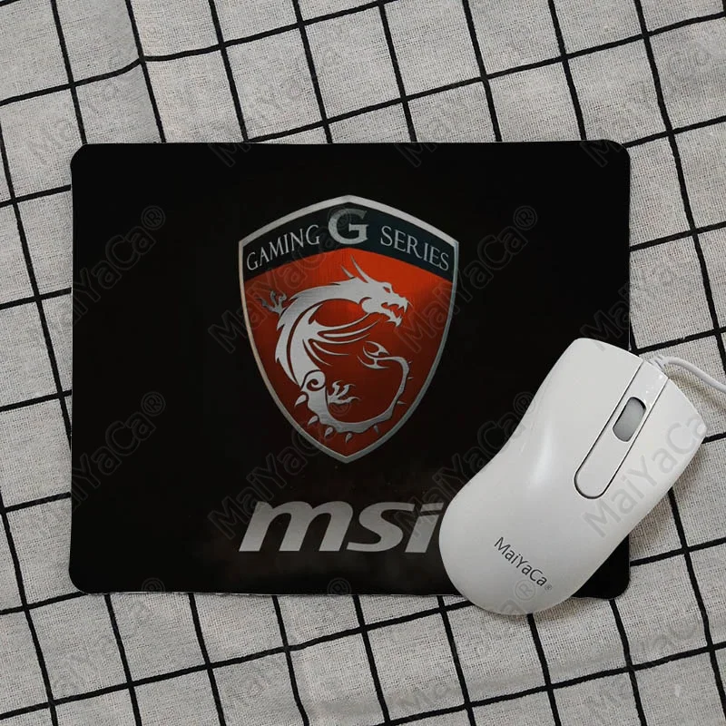 No Lock Edge25x29cm MaiYaCa Забавный MSI Логотип заказной игровой коврик для мыши для ноутбука Гладкий коврик для письма настольные компьютеры мат игровой коврик для мыши - Цвет: No Lock Edge25x29cm