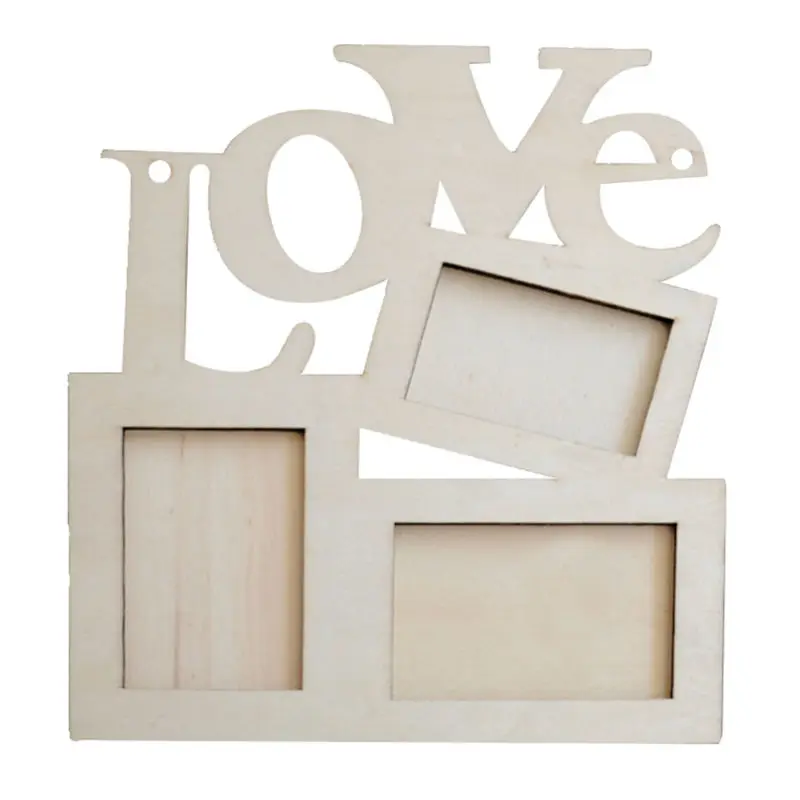 3 в 1 Новое поступление деревянная фоторамка I Love You коробки DIY держатель для