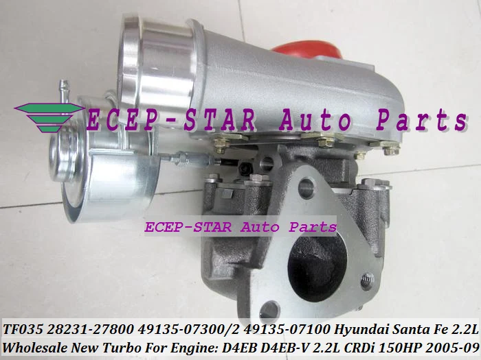 TF035 28231-27800 49135-07301 28231 27800 49135-07302 2823127800 Turbo для HYUNDAI Santa Fe 2005-09 D4EB D4EB-V л CRDi л.с.