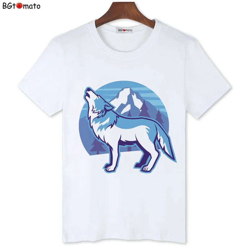 

Мужская рубашка с принтом Снежная гора, волк, новый стиль, прохладные летние рубашки, оригинальные брендовые мягкие повседневные топы, 2021