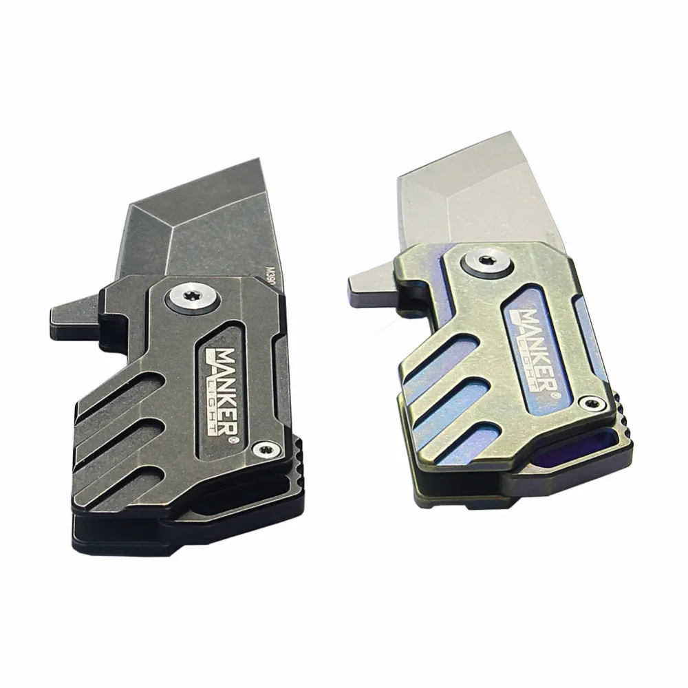 Стальной складной мини брелок Manker Elfin Stonewash Titanium TC4 Liner Lock M390 (3 вида на выбор)|tool