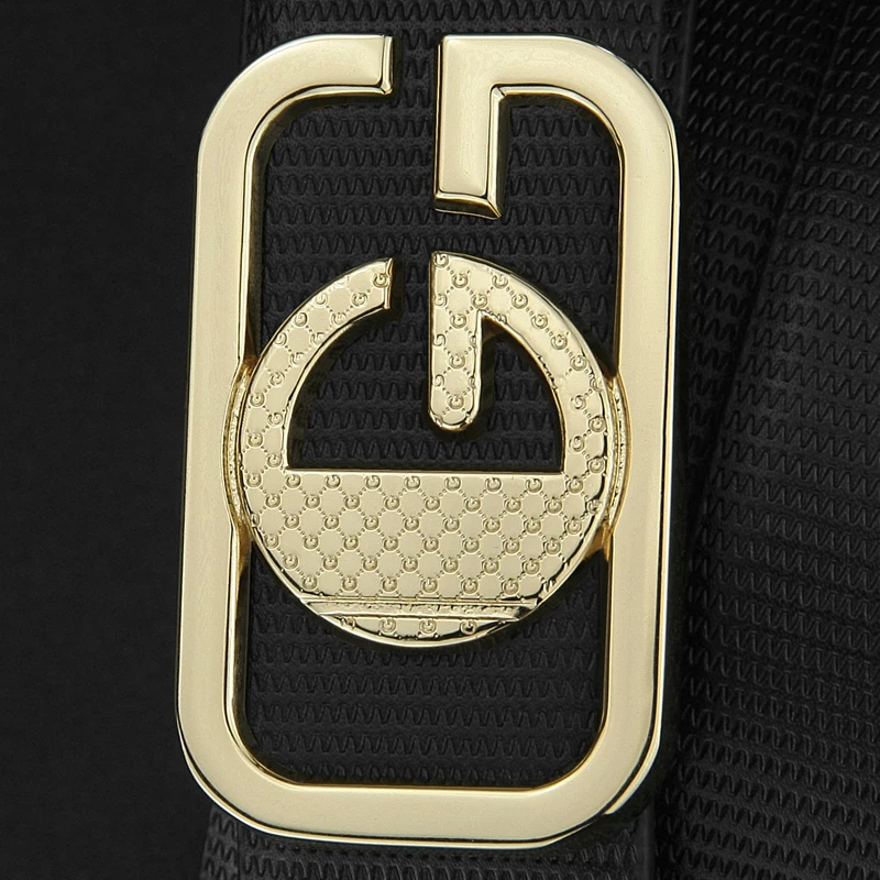 Ремень мужской из натуральной кожи с надписью G Роскошный дизайнерский