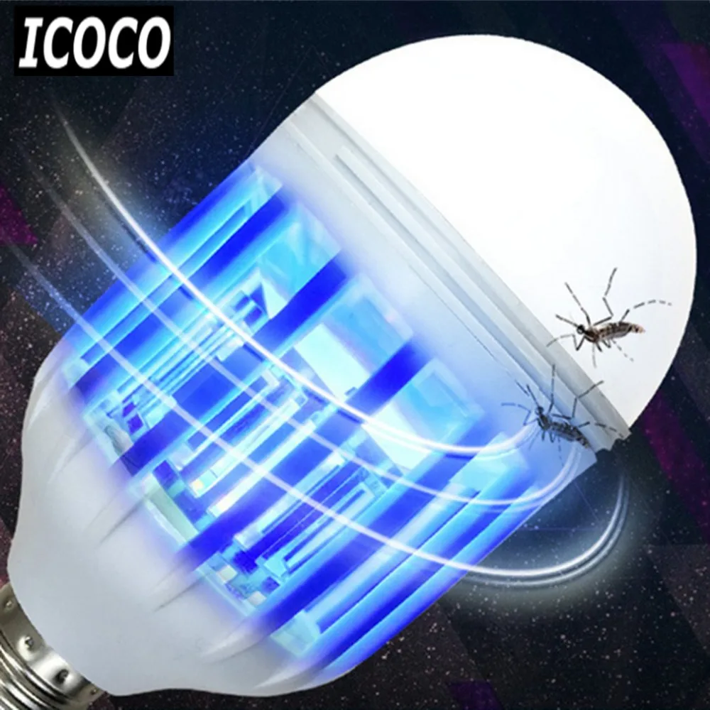ICOCO новая E27 светодиодная лампа от комаров Электронный убийца ночник средство