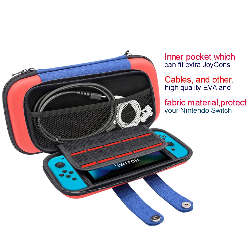 6 в 1 сумка для хранения игровой консоли для nintendo Switch NS чехол для nintendo Switch+ жесткий корпус+ пленка из закаленного стекла+ 2 крышки для захвата