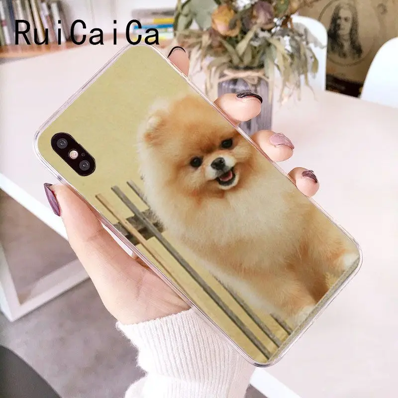 RuiCaiCa померанские собаки DIY Роскошный чехол для iPhone 8 7 6 6S Plus 5 5S SE XR X XS MAX 10 Coque