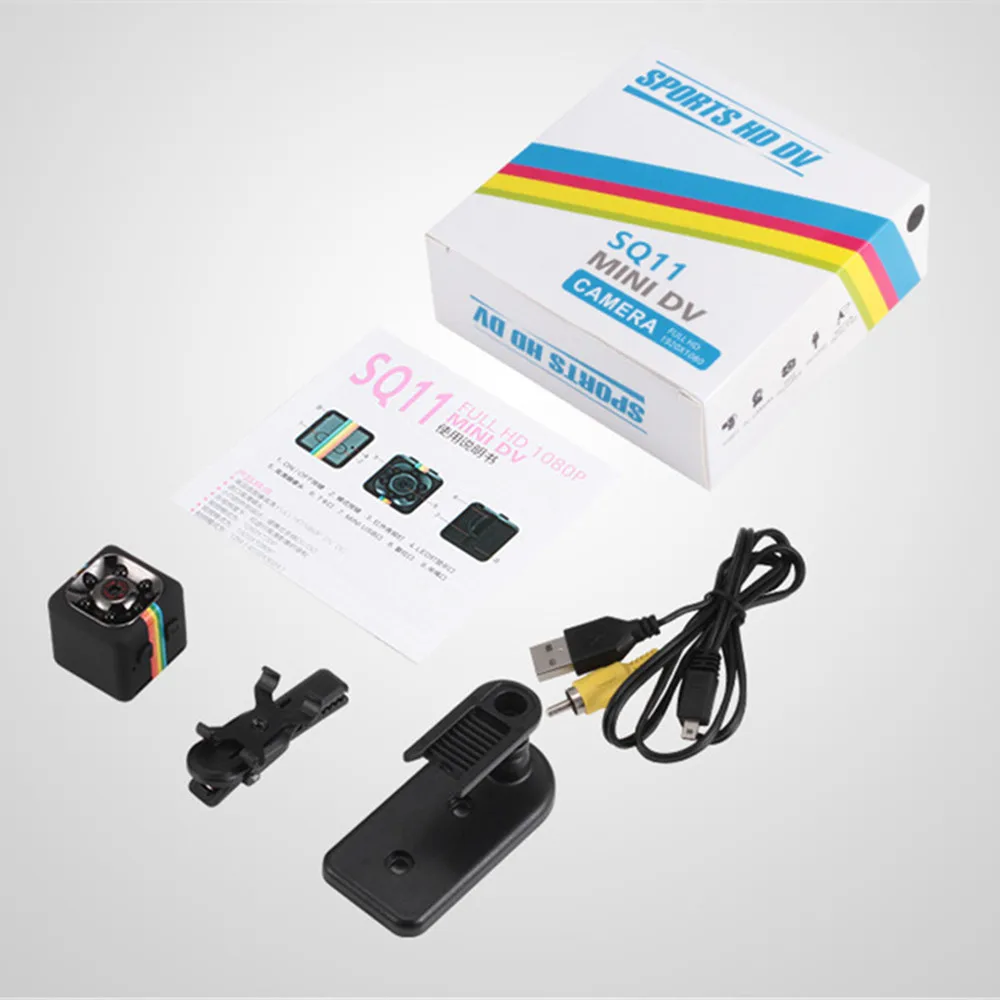 SQ11 мини Камера без WI-FI Full HD 1080 P Малый Ночное видение обнаружения движения