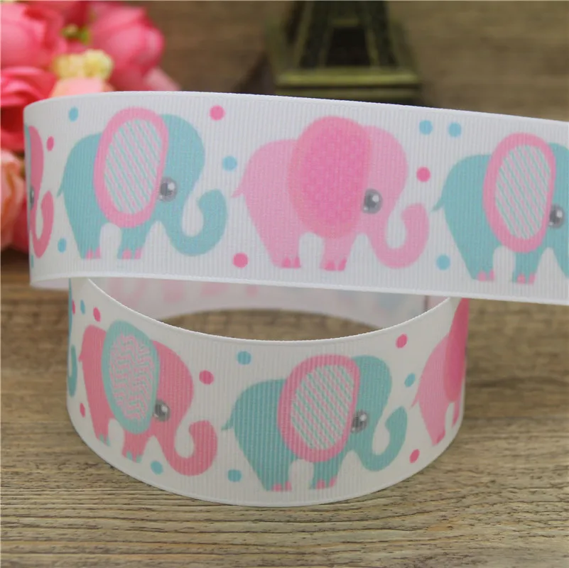 DHK 1 5 '✐ ярдов слон собака единорог Печатный grosgrain искусственный бант