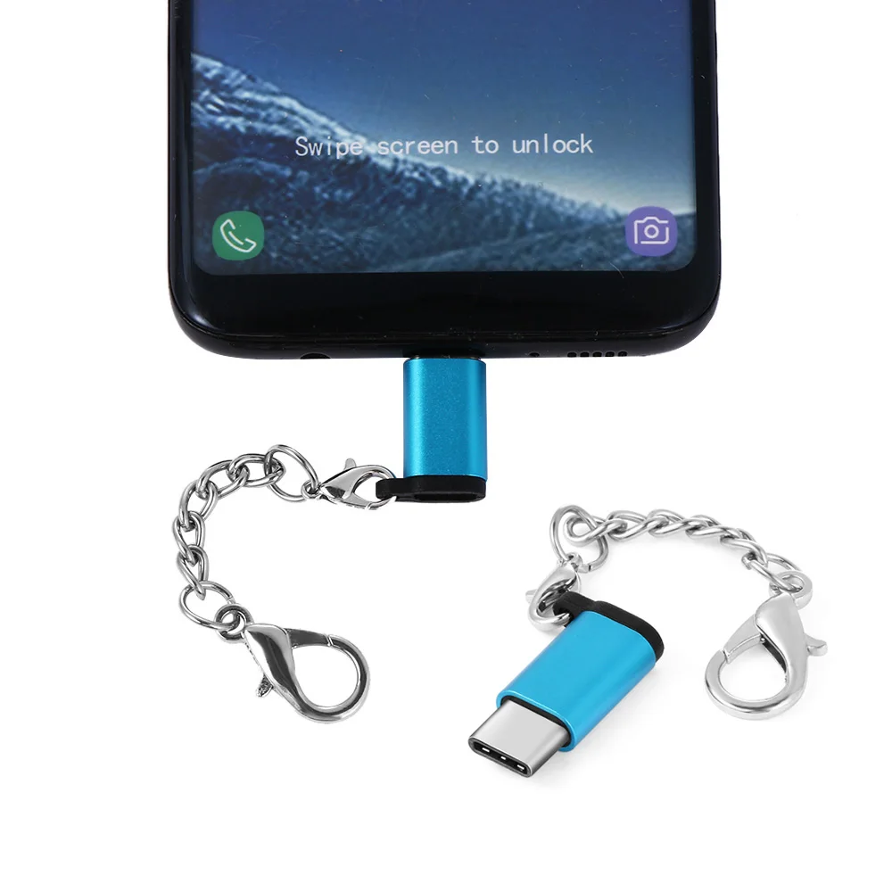 1 шт. кабель для ключей USB Type C адаптер OTG Micro Женский Мужской конвертер iPhone