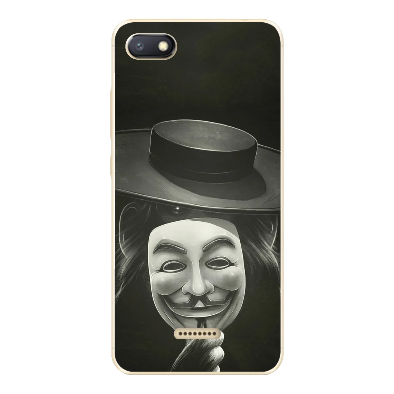 For Xiaomi Redmi 6A Case Cover 5.45&quot Soft TPU Silicone Popular Cool Mask Smoking Glasses Monkey Orangutan Painted Phone |