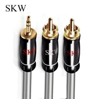 skw rca cable 2rca to 3 5 audio cable rca 3 5 2rca aux cable 1m1 5m2m%c2%a0for home theater dvd amplifier