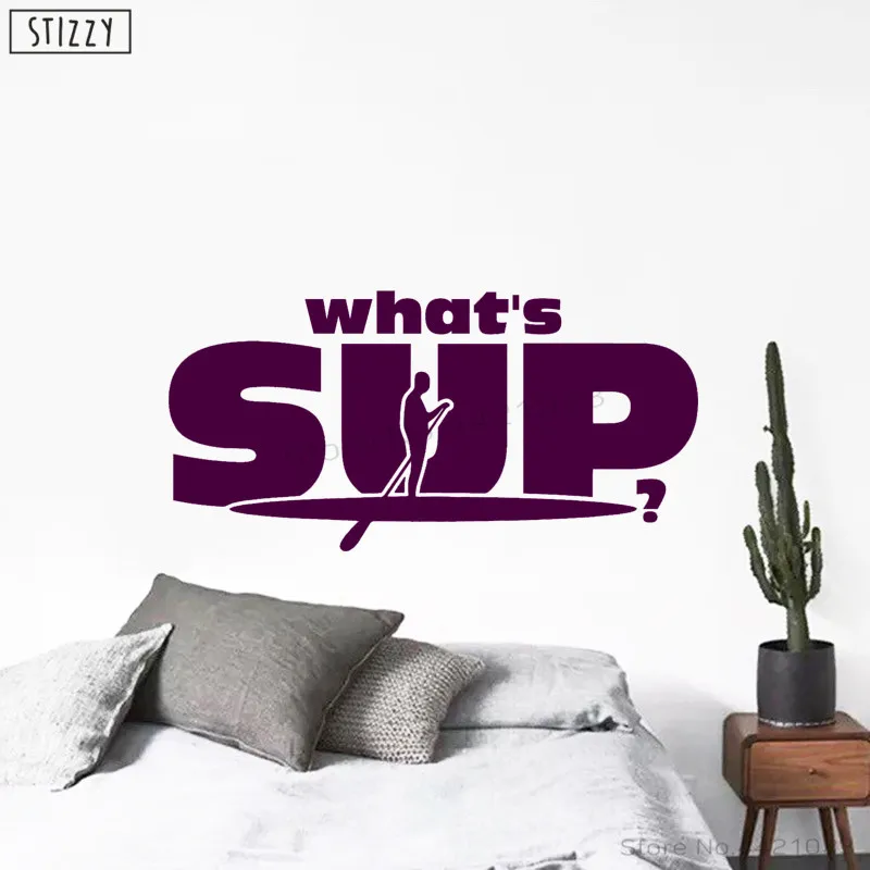 Настенная Наклейка stizzy кавычки What's Sup наклейки на стену Спорт Приключения