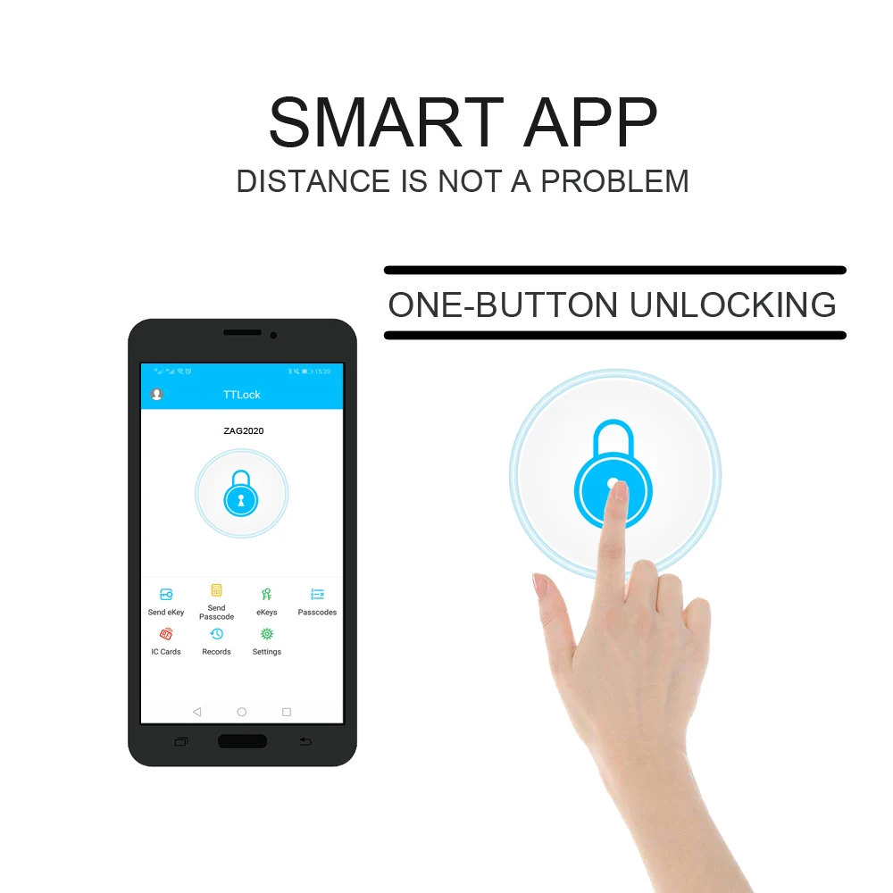 Смарт приложение WIFI Bluetooth дверной замок безопасности электронный сенсорный