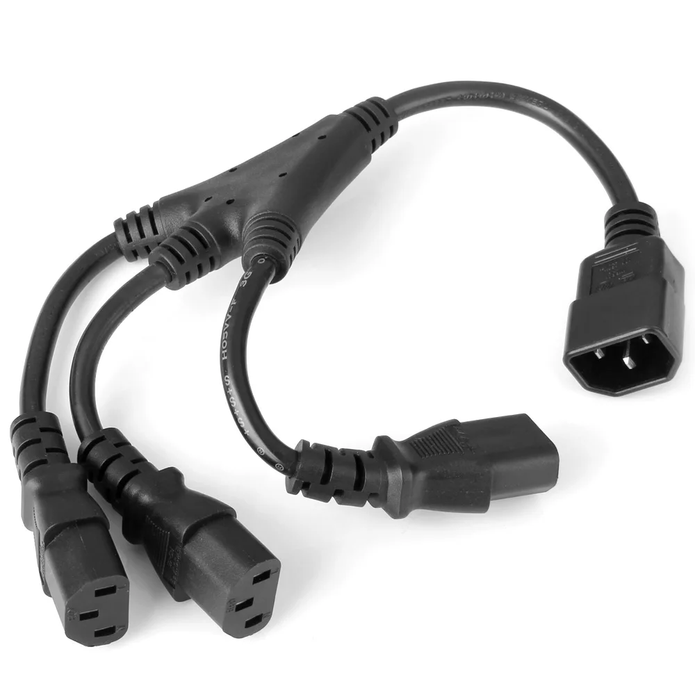 

IEC C14 Male to 3 Three C13 Female Y Type Splitter Extension Cable 20cm