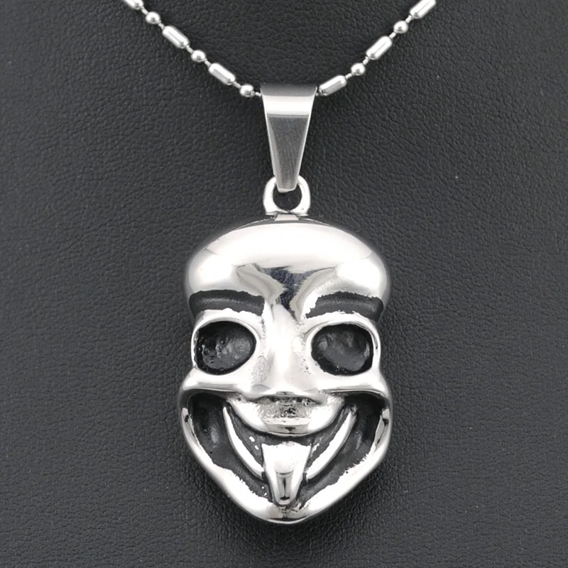 Серебряное мужское ювелирное изделие забавное ожерелье в стиле хип хоп панк