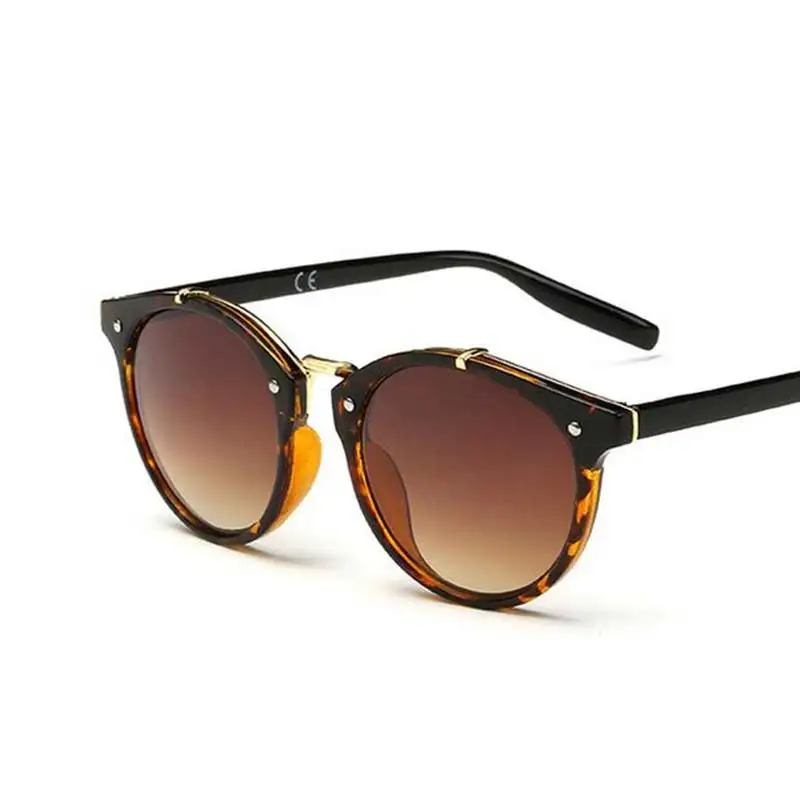 2017 классические Для женщин круглый Солнцезащитные очки для Градиент Защита от
