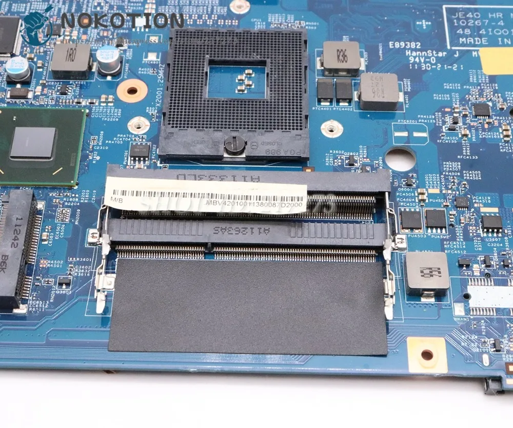 Материнская плата NOKOTION для ноутбука Acer aspire 4752 4755 MBRPT01001 JE40 HR MB 10267-4 48.4IQ01.041