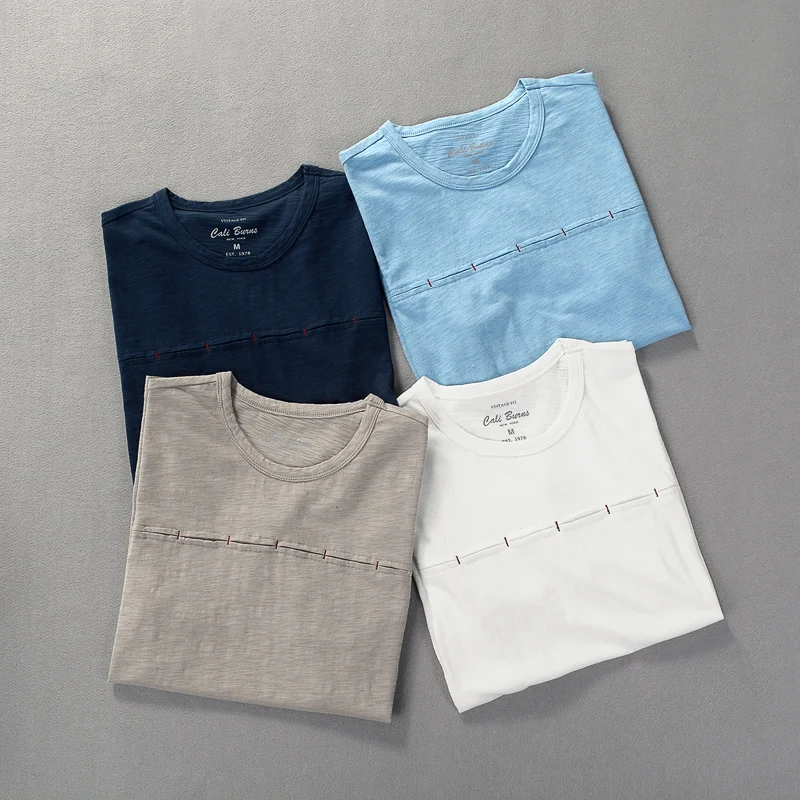 Мужская футболка с коротким рукавом camiseta chemise летняя Однотонная круглым
