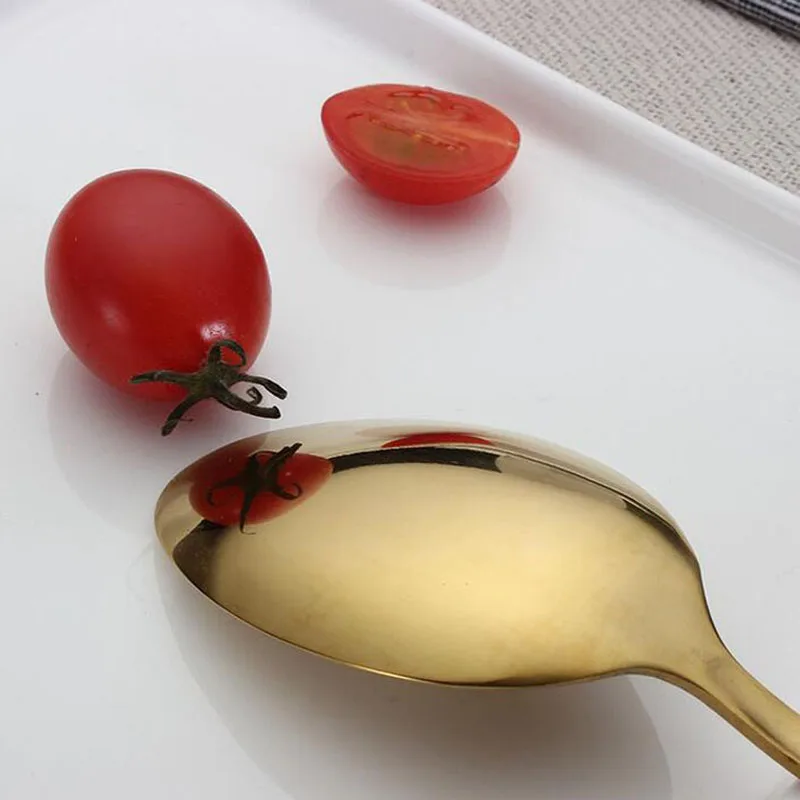 Verkauf 4 Teil/satz Gold Farbe Edelstahl Geschirr Sets Geschirr Messer Gabel Teelöffel Luxus Besteck Geschirr ZA5043