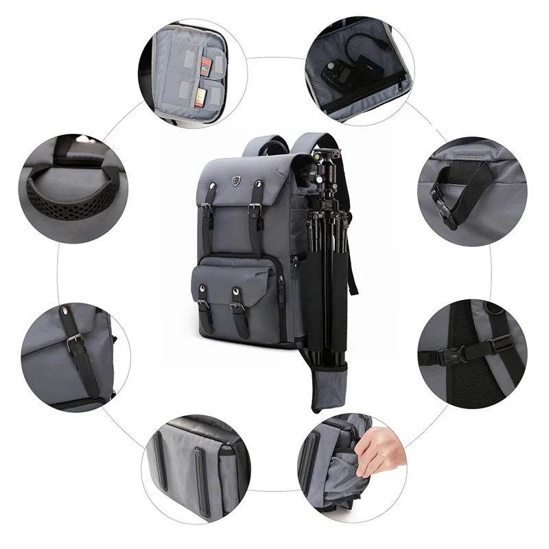 BAGSMART бренд рюкзак для фото DSLR CANON камера сумка NIKON цифровой Рюкзак SLR ноутбук 15 4