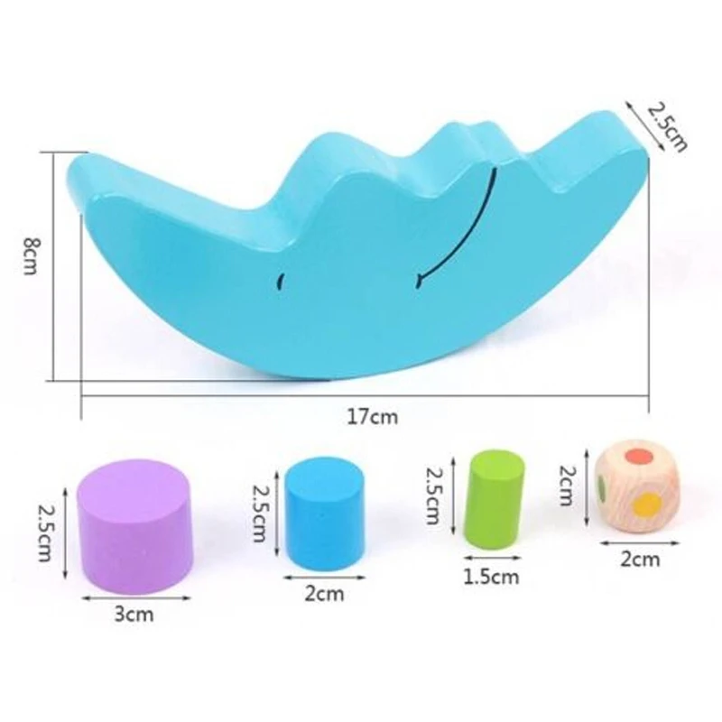 Детские деревянные блоки игрушки красочная балансирующая рамка для Луны детская