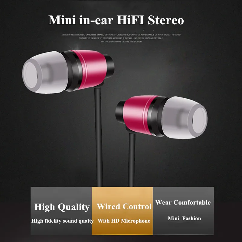 Abingo S006i наушники стерео мини в ухо наушники HiFi металлический телефон гарнитура с микрофоном 3,5 мм разъем для Xiaomi/samsung/Mp3